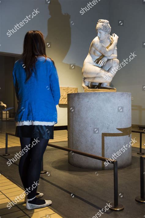 Marble Statue Naked Aphrodite Crouching Her Editorial Stock Photo