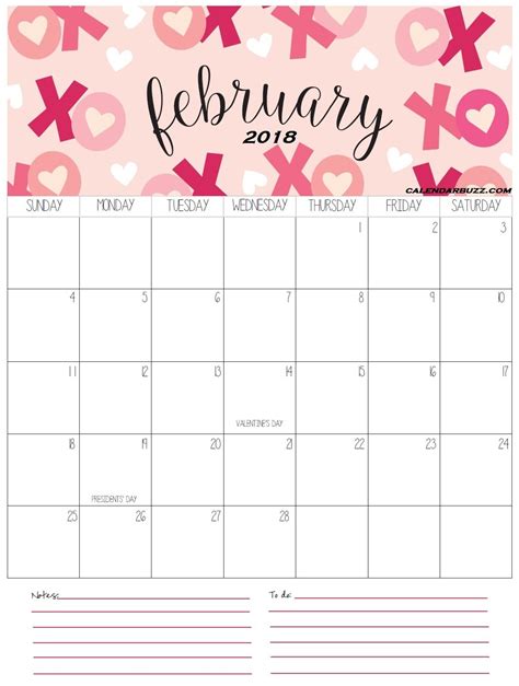 February 2018 Calendar Maxcalendars Pinterest February Holiday