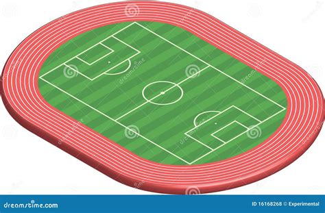 Dimensional Football Field Pitch Vector Illustration Cartoondealer Com