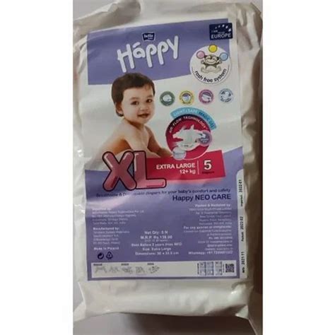 Nonwoven Disposable Extra Large Bella Baby Happy Baby Diaper Xl Age