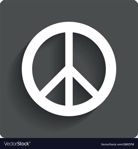 Peace Sign Icon Hope Symbol Royalty Free Vector Image