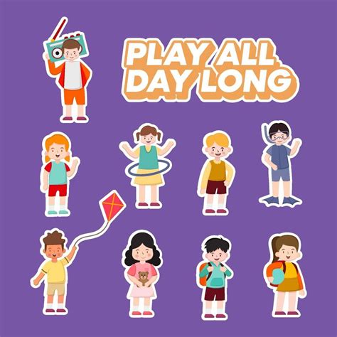 Kids Play All Day On Childrens Day 3578963 Vector Art At Vecteezy