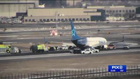 Plane Makes Emergency Landing At Newark Airport After Fire Reported