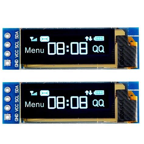 Makerfocus 2pcs I2c Oled Display Module 091 Inch I2c Ssd1306 Oled Dis