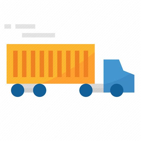 Container Delivery Transport Truck Icon Download On Iconfinder