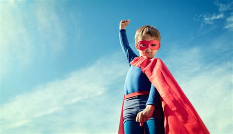 Superhero Kid In Red Cape And Mask Gymnasticsnz