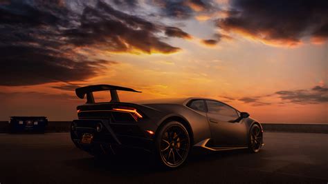 1360x768 Lamborghini Epic Sunset 5k Laptop Hd Hd 4k Wallpapersimages