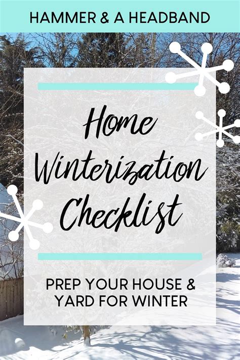 Home Winterization Checklist