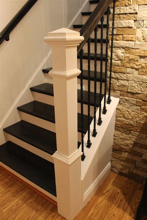 Metal staircase railings don't have to follow clear horizontal or vertical lines, nor do they have to match finishes. Step-by-step tutorial on how to remodel a carpeted ...