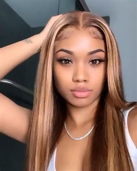 brazilian straight highlight 13x4 lace front wig honey blonde piano color p4 27 wigs [video