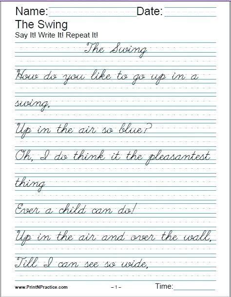 Click on the print free handwriting worksheet button. Printable Cursive Writing Worksheets Pdf Practicing ...