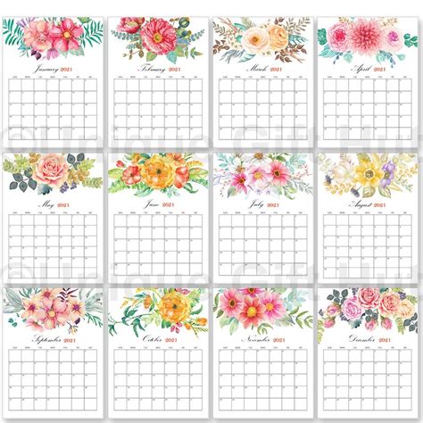 Printable 5 By 8 2021 Calendar 2021 At A Glance Pm8 28 Monthly Wall