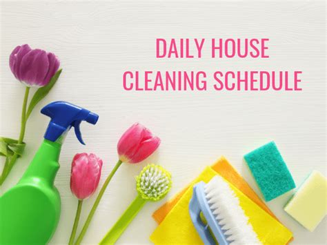 Daily House Cleaning Schedule Checklist Lauren Gleisberg