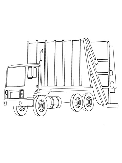Draw Of Garbage Truck Coloring Page Free Printable Coloring Pages For