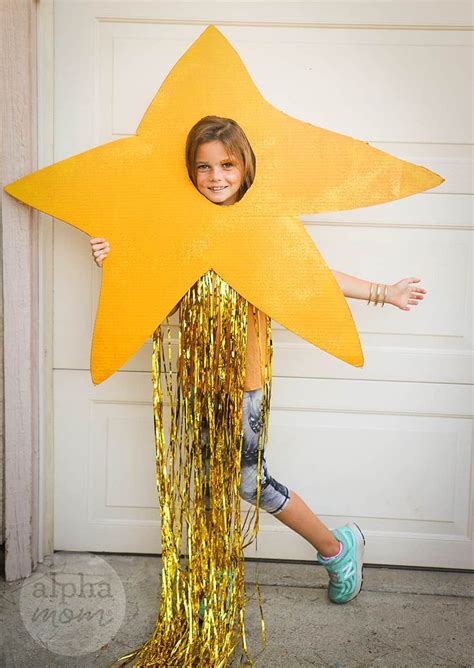Shooting Star Kids Halloween Costume Easy Cardboard Diy Star