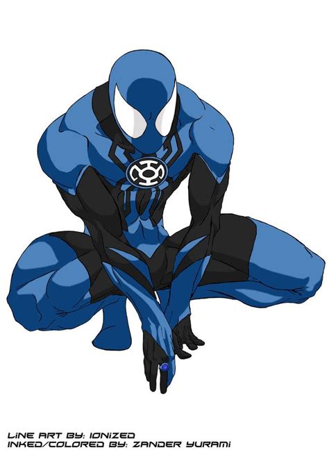 Blue Lantern Spiderman By Zanderyurami On Deviantart Blue Lantern