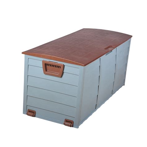 Outdoor Garden Plastic Storage Seat Utility Chest Cushion Shed Box