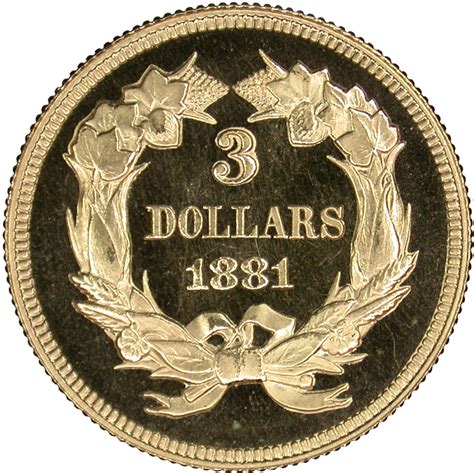 1881 3 Pf Three Dollar Gold Ngc