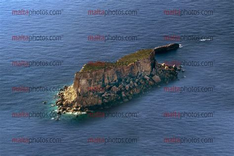 Filfla Aerial Island Sea Malta Photos