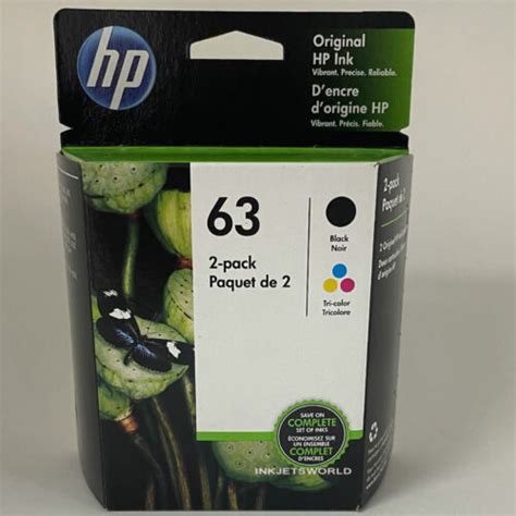 Hp 63 Genuine Black Color Ink Cartridges Combo 2 Pack New F6u62a F6u61a