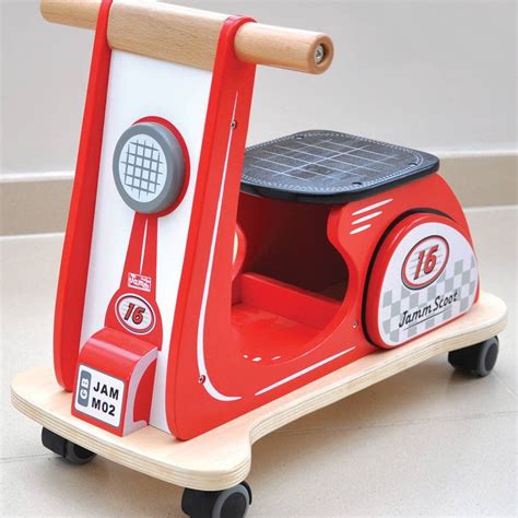 Retro Ride On Scooter Retro Racing Red Wooden Ride On Toys Wood Toys