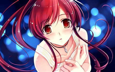 Anime Anime Girls Redhead Red Eyes Blushing Wallpapers