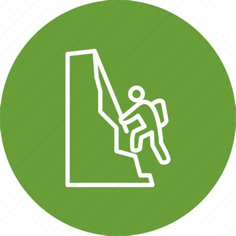 Climber Climbing Mountain Icon Download On Iconfinder