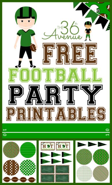 Free Football Party Printables Printable Templates