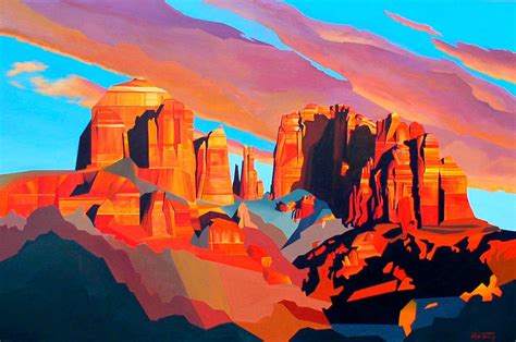 Grand Canyon Sunset By Rafe Terry Southwest Art Desert Art