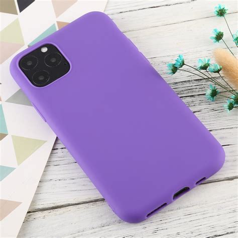 For Iphone 11 Pro Candy Color Tpu Case Purple
