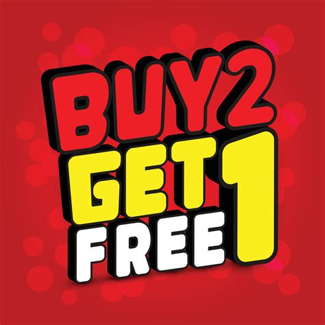 Buy 2 Get 1 Free Sale Banner Vector Illustration Eps 10 2453546 Vector