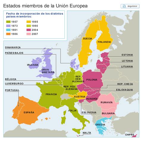 La Unión Europea Mapa De La Ue