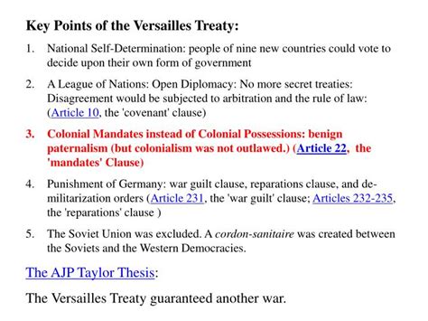Ppt The Versailles Treaty June 28 1919 Resources World