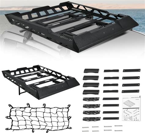 Amazon Com Lnzmpart Upgrade Roof Rack Basket Heavy Duty Steel Carrier X Universal Roof