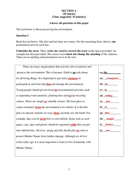 Essay writing for many students is a boring activity. PT3 English Model 1 (Answer)