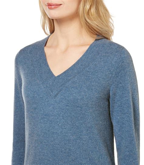 Bluebell Womens Cashmere And Merino Relaxed V Neck Tunic Woolovers Us