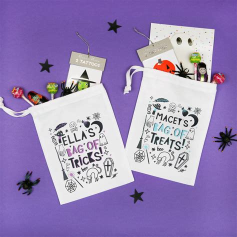 Halloween Personalised Bag Of Tricks Or Treats By Postbox Party