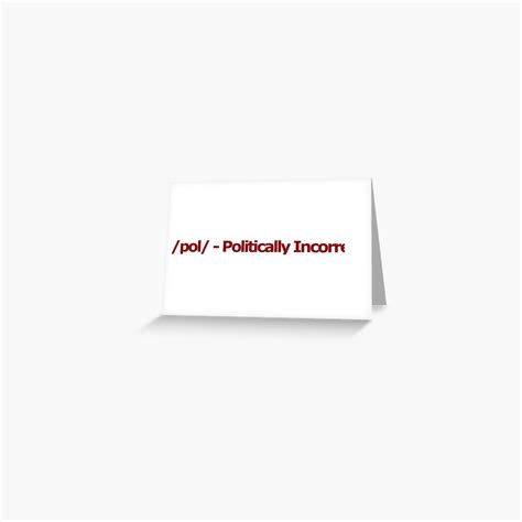 Pol Politically Incorrect 4chan Logo Greeting Card By