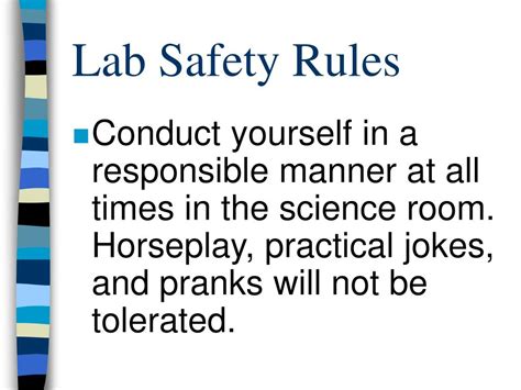 PPT - Lab Safety Rules PowerPoint Presentation, free download - ID:3126908