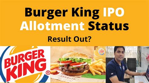 Shares of the company are likely to. Burger King Ipo Allotment Status : Burger King Ipo ...