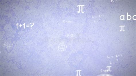 Animation Of Mathematical Equations Over Blue Background Stock Footage