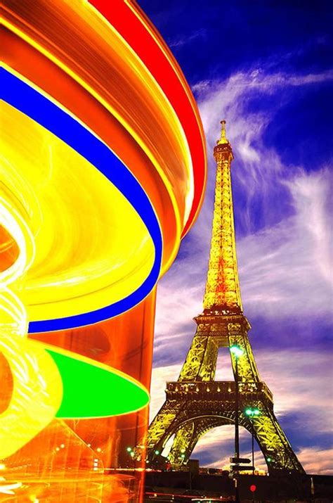 Mitchell Funk Colorful Eiffel Tower Photograph For Sale At 1stdibs