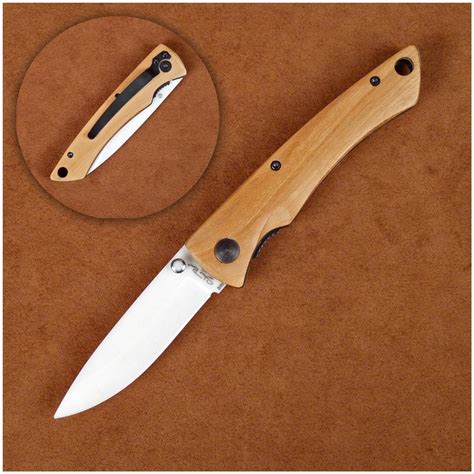 Stone River Gear Ceramic Folding Knife With Olivewood Handle 617215