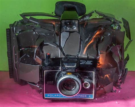 High Speed Photos Of Cameras Exploding Explodingcameras 1 High Speed