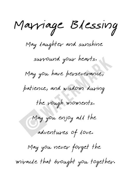 Personalized Printable Wedding Prayer Wedding Blessing Marriage Prayer