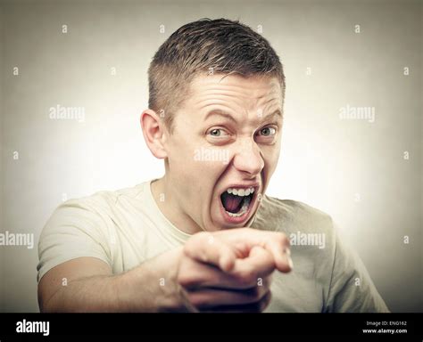 Young Angry Man Stock Photo Alamy
