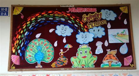 What's the best way to decorate a bulletin board? Board Decoration - Happy Monsoon - St. Xavier's High ...