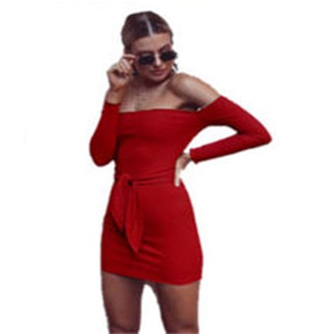 Off Shoulder Strapless Sexy Ruched Autumn Dress Women Bow Knot Mini Dress Long Sleeve Bodycon