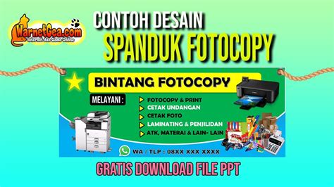 Desain Banner Fotocopy Simpel Free Download File Ppt Youtube