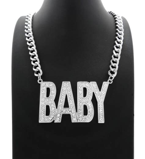 New Lil Baby Baby Pendant With 9mm 18 Cuban Chain Ebay